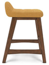 Lyncott Counter Height Bar Stool - Mustard/Brown