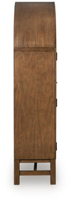 Greddinton Display Cabinet - Brown/Black