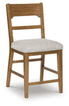 Cabalynn Counter Height Barstool - Oatmeal/Light Brown