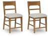 Cabalynn Counter Height Barstool - Oatmeal/Light Brown