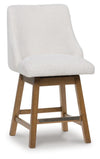 Cabalynn Counter Height Barstool - Oatmeal/Light Brown (D974-324)