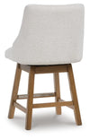 Cabalynn Counter Height Barstool - Oatmeal/Light Brown (D974-324)