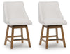 Cabalynn Counter Height Barstool - Oatmeal/Light Brown (D974-324)