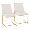 High Back Fuji Dining Chair - Set of 2