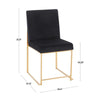 High Back Fuji Dining Chair - Set of 2