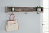 Neilsville Wall Mounted Coat Rack with Shelf - Multi Gray