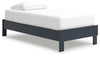 Simmenfort Twin Platform Bed - Navy Blue