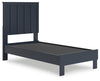 Simmenfort Twin Platform Bed - Navy Blue (EB1528B1)