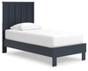 Simmenfort Twin Platform Bed - Navy Blue (EB1528B1)
