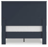 Simmenfort Full Platform Bed - Navy Blue