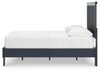 Simmenfort Full Platform Bed - Navy Blue