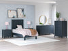 Simmenfort Twin Platform Bed - Navy Blue (EB1528B1)