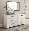 Shawburn Dresser - Whitewash/Charcoal Gray (EB4121-231)