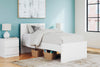 Onita Twin Panel Platform Bed - White