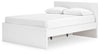 Onita Queen Panel Platform Bed with 1 Side Storage - White