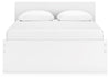 Onita Queen Panel Platform Bed with 1 Side Storage - White