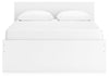 Onita Queen Panel Platform Bed with 2 Side Storage - White