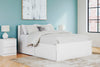 Onita Queen Panel Platform Bed with 2 Side Storage - White