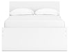 Onita Full Panel Platform Bed with 2 Side Storage - White
