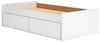 Onita Twin Platform Bed with 1 Side Storage - White