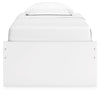 Onita Twin Platform Bed with 1 Side Storage - White
