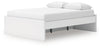 Onita Queen Platform Bed with 1 Side Storage - White