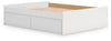 Onita Queen Platform Bed with 1 Side Storage - White