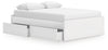 Onita Queen Platform Bed with 1 Side Storage - White