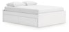 Onita Queen Platform Bed with 1 Side Storage - White