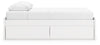 Onita Queen Platform Bed with 1 Side Storage - White