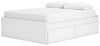 Onita Queen Platform Bed with 2 Side Storage - White