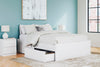Onita Queen Platform Bed with 2 Side Storage - White