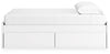 Onita Queen Platform Bed with 2 Side Storage - White