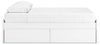 Onita Queen Platform Bed with 2 Side Storage - White