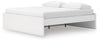 Onita King Platform Bed with 1 Side Storage - White