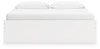 Onita King Platform Bed with 1 Side Storage - White