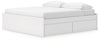 Onita King Platform Bed with 2 Side Storage - White