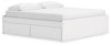 Onita King Platform Bed with 2 Side Storage - White