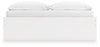 Onita King Platform Bed with 2 Side Storage - White