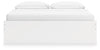 Onita King Platform Bed with 2 Side Storage - White