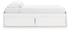 Onita King Platform Bed with 2 Side Storage - White