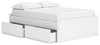 Onita Full Platform Bed with 1 Side Storage - White