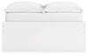 Onita Full Platform Bed with 1 Side Storage - White