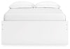 Onita Full Platform Bed with 1 Side Storage - White