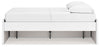 Onita Full Platform Bed with 1 Side Storage - White