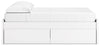 Onita Full Platform Bed with 1 Side Storage - White