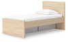 Onita Twin Panel Platform Bed with 1 Side Storage - Natural