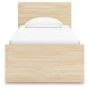 Onita Twin Panel Platform Bed with 1 Side Storage - Natural