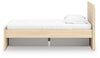 Onita Twin Panel Platform Bed with 1 Side Storage - Natural