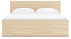 Onita Queen Panel Platform Bed with 2 Side Storage - Natural
